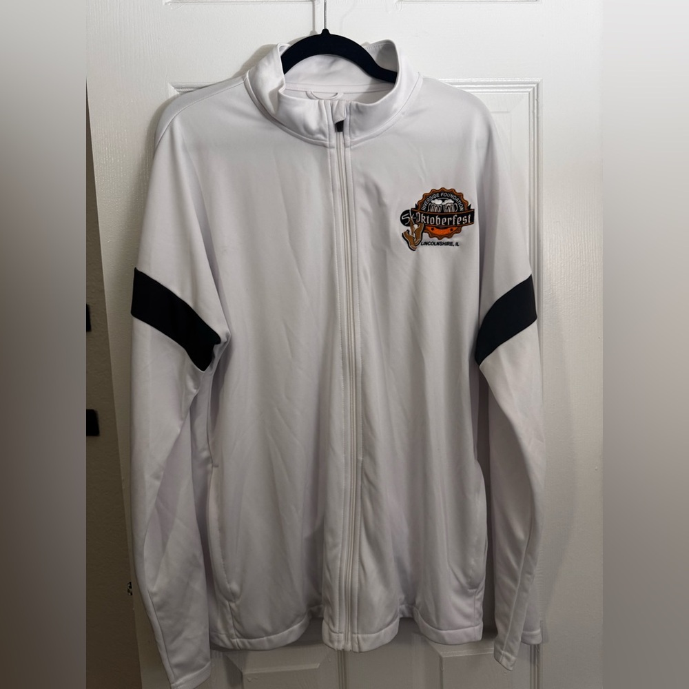 Sport-Tek White and Black Windbreaker Jacket